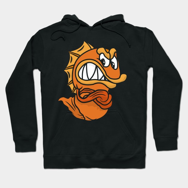 Angry Fish Hoodie by Tesszero